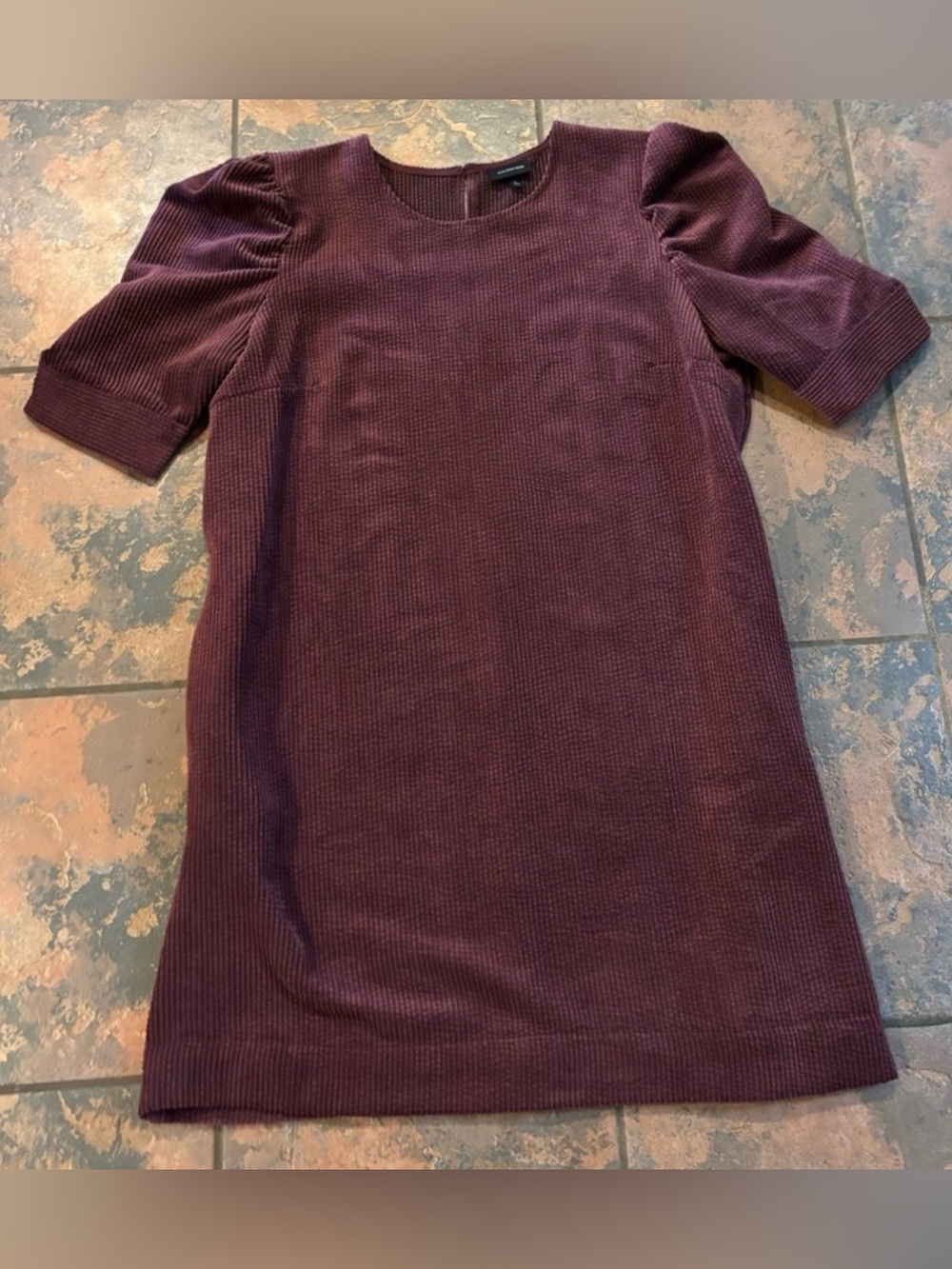 Who What Wear Ribbed burgundy Dress